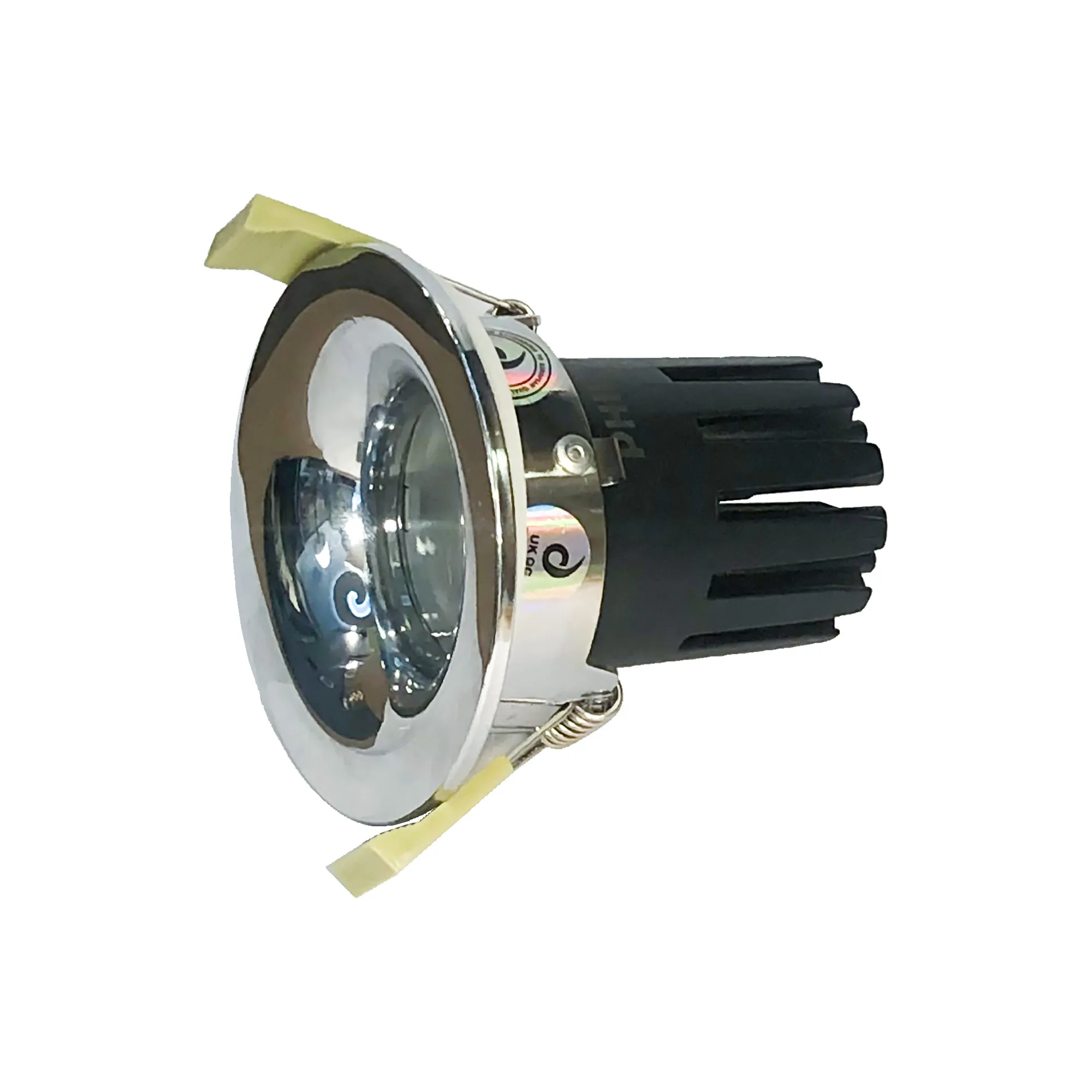 DM202671  Bruve 15 Powered by Philips 15W 1350lm 3000K 24° Engine, 350mA,Polished Chrome,Fixed Recessed Round Spotlight,Inner Glass Cover,IP65.